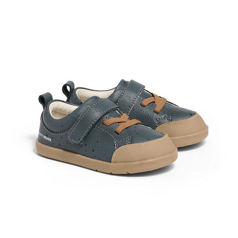 Pretty Brave 1st Walker Boston Leather Trainer Indigo Speckle